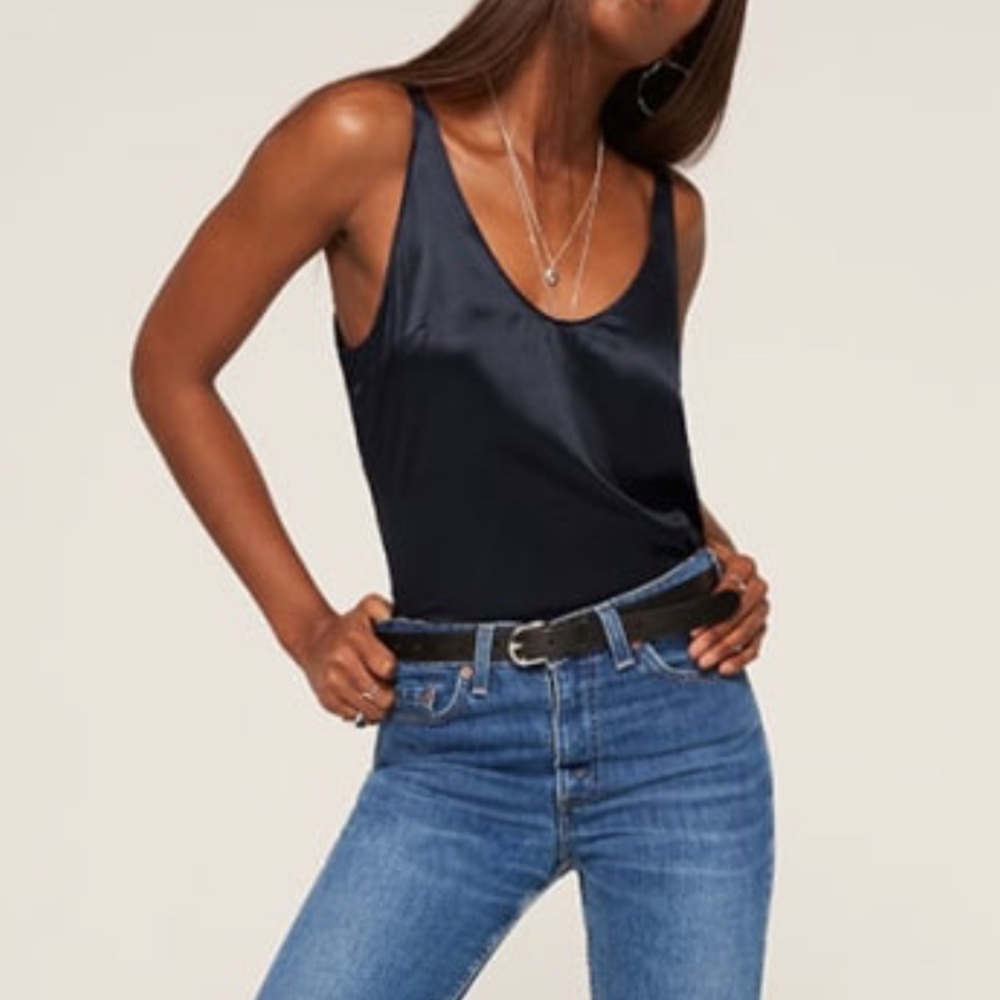 Reformation Kaelyn silk top